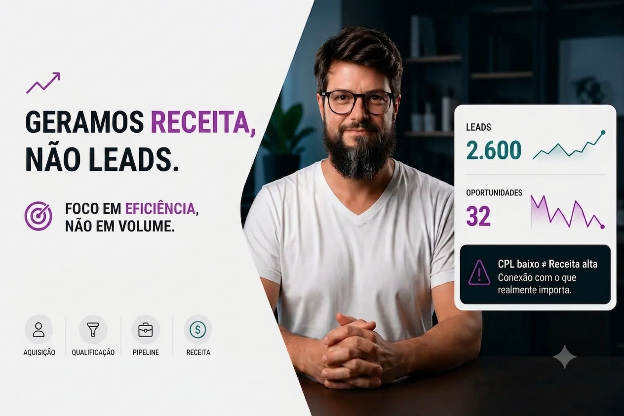 A Degasperi Growth & Revenue atua para gerar Receita nas empresas. Não volume de leads baratos que não convertem.
