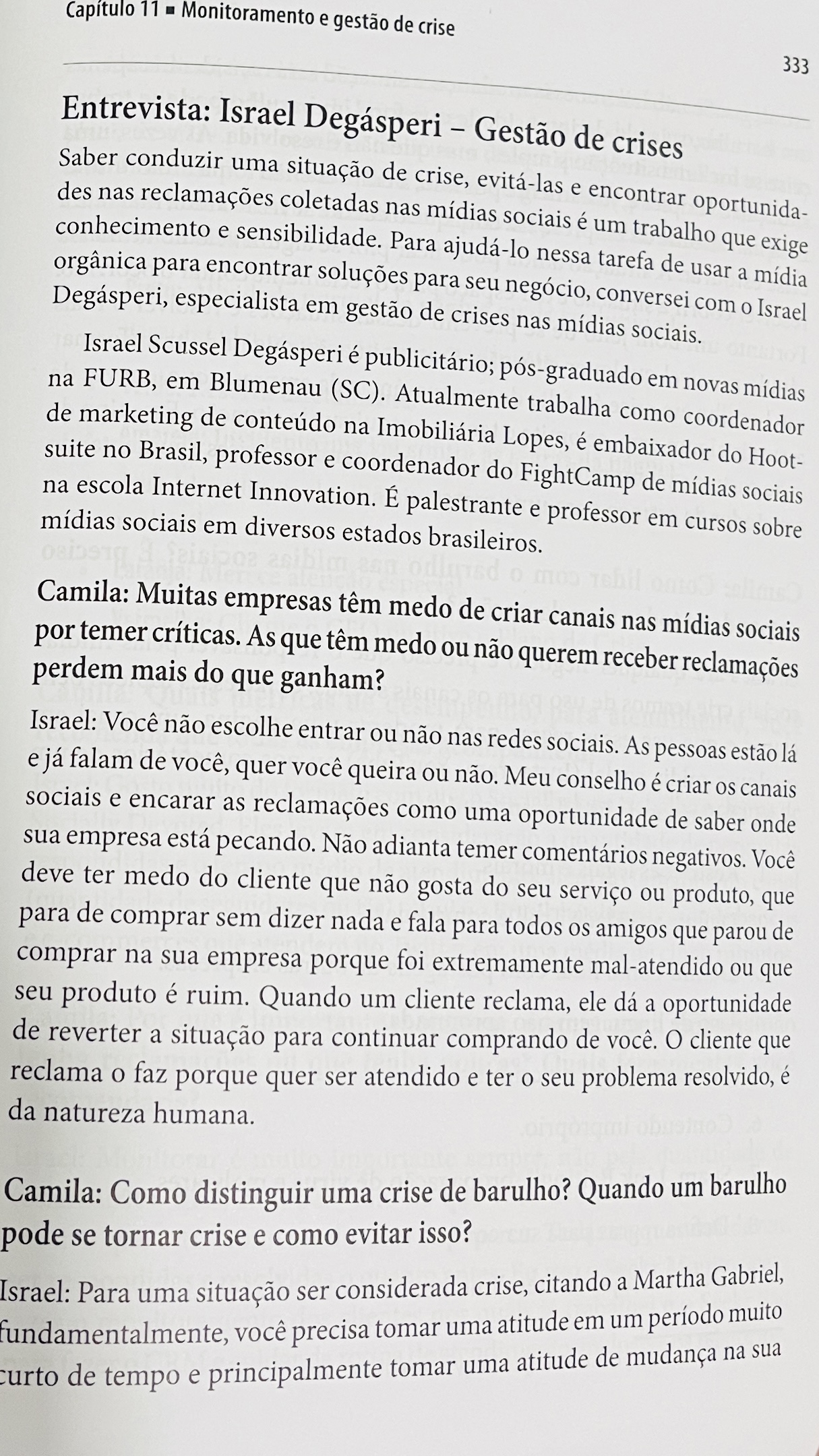 Interview in the book