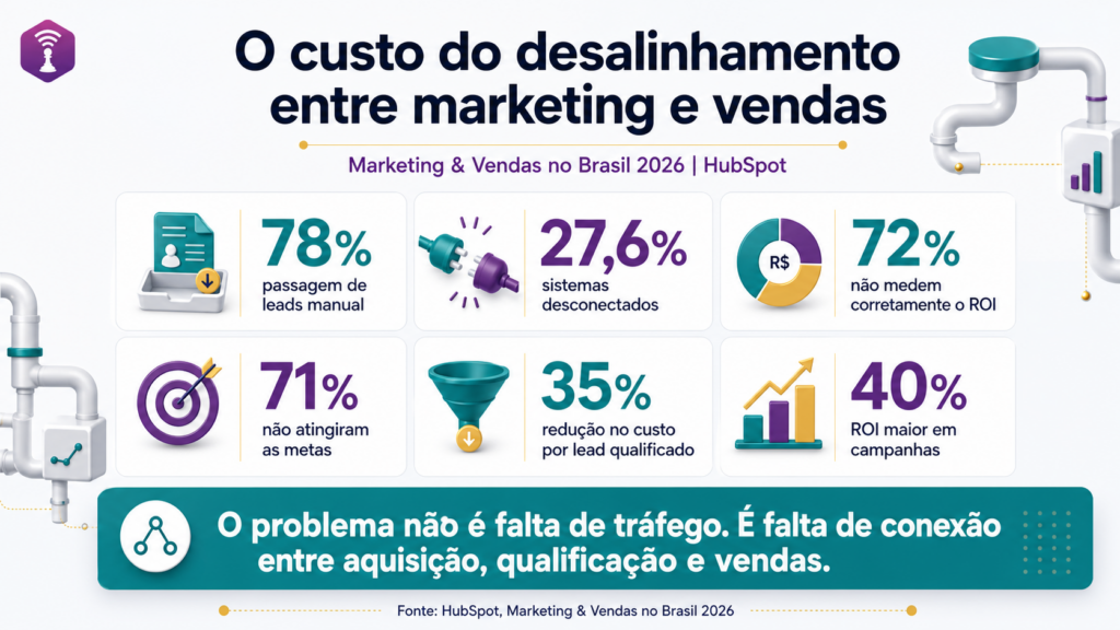 Artigo escrito por Israel Degasperi sobre o custo do desalinhamento entre mkt e vendas 