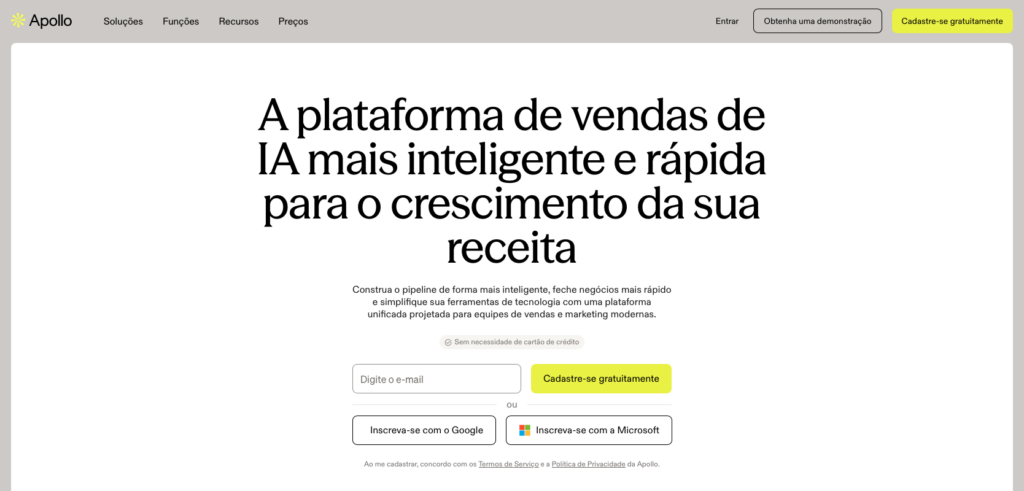 Apollo.io Site Oficial