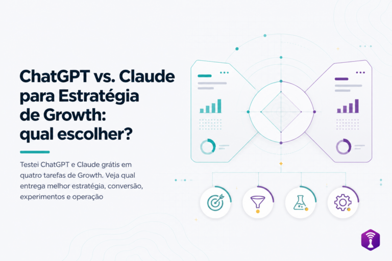 Analisei as duas principais inteligências artificiais do mercado no plano gratuito para situações de growth B2B reais.