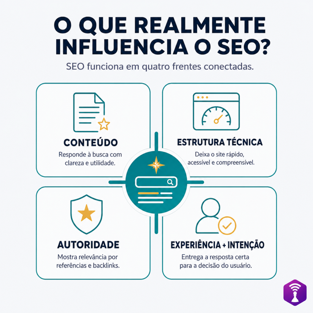 SEO e os fatores relevantes que influenciam a indexação de sites no Google. O que realmente influencia o algorítmo do Google para escolher os sites numa resposta?